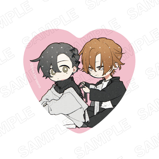 Sasaki and Miyano (Black & Pink ver.) Heart Can Badge (Set of 2)