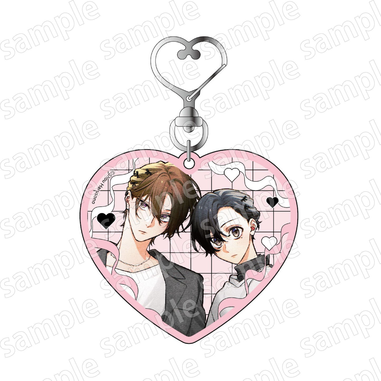Sasaki and Miyano (Black & Pink ver.) Acrylic Keychain