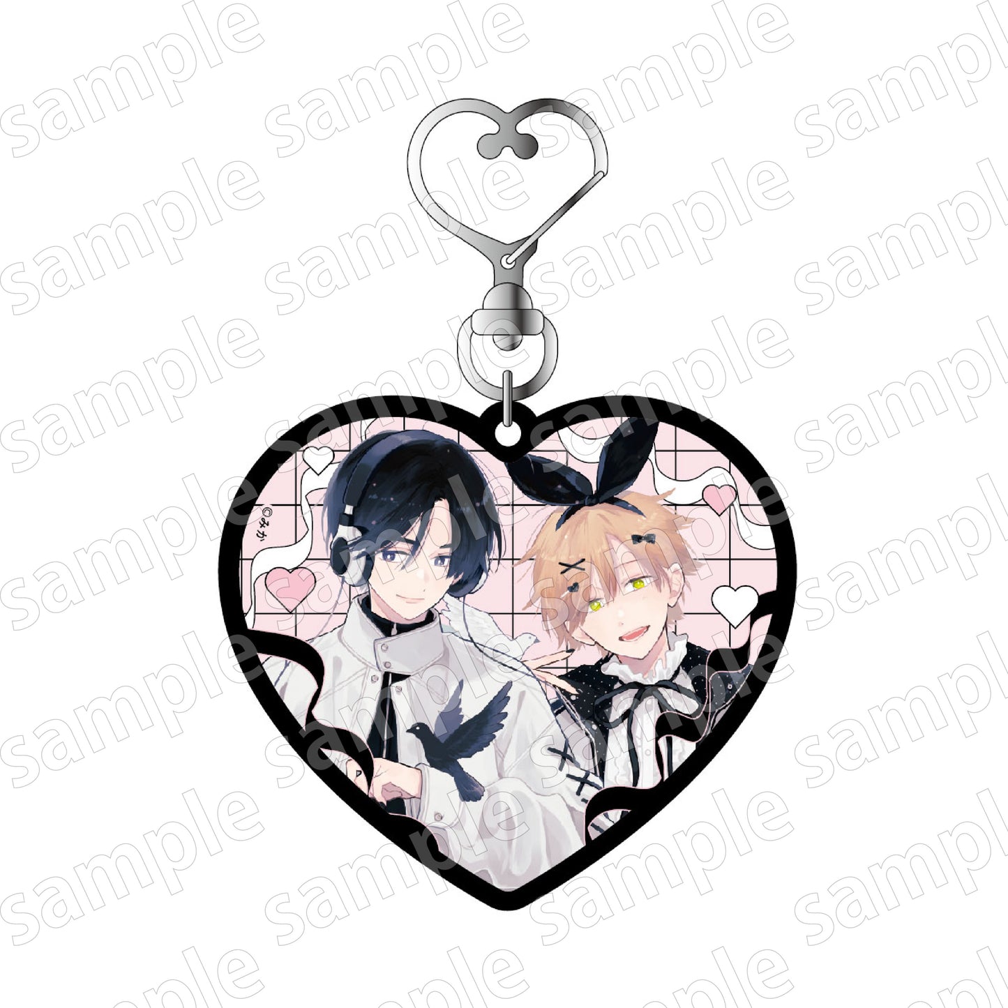 I Cannot Reach You (Black & Pink ver.) Acrylic Keychain