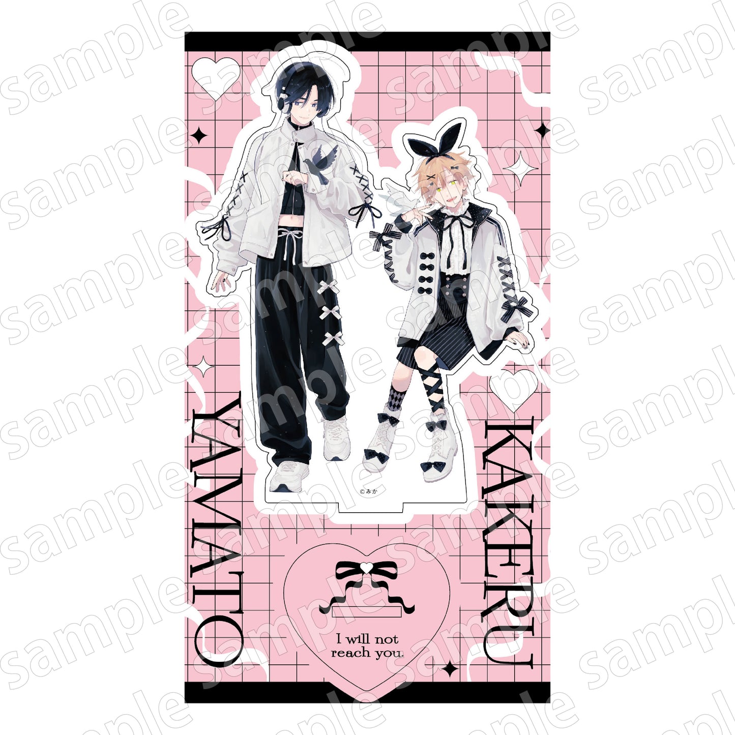 I Cannot Reach You (Black & Pink ver.) Acrylic Stand