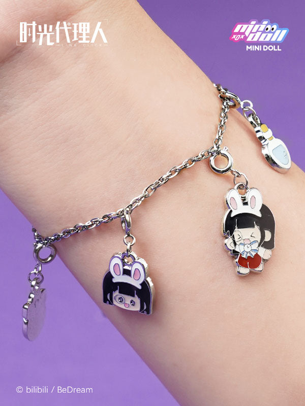 Link Click Shi Guang Qi Jing Enamel Charm Metal Bracelet Blind Box