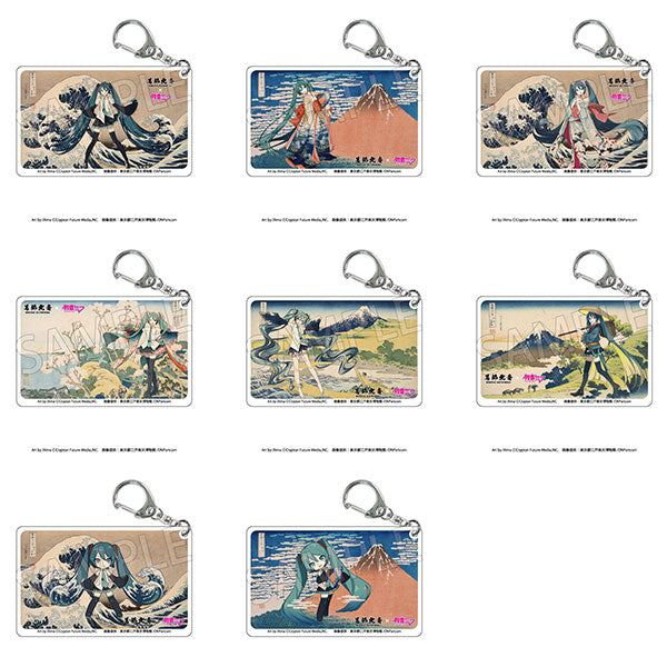 Katsushika Hokusai x Hatsune Miku Trading Clear Acrylic Keychain