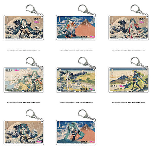 Katsushika Hokusai x Hatsune Miku Trading Clear Acrylic Keychain