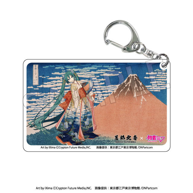 Katsushika Hokusai x Hatsune Miku Trading Clear Acrylic Keychain