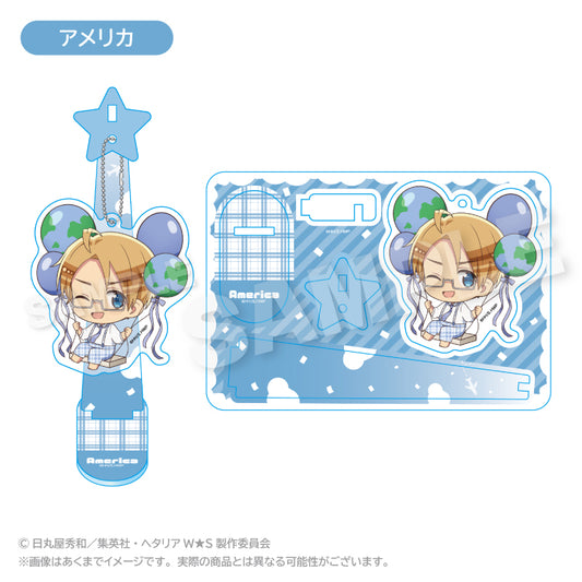 Hetalia World Stars Balunko Stand Keychain [USA]