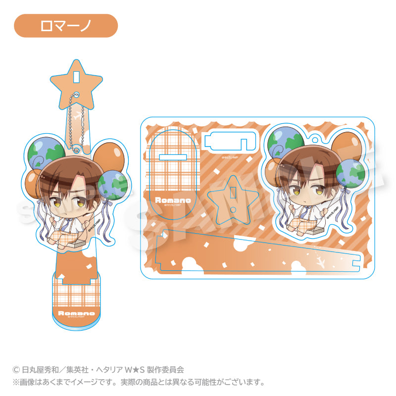 Hetalia World Stars Balunko Stand Keychain [Romano]