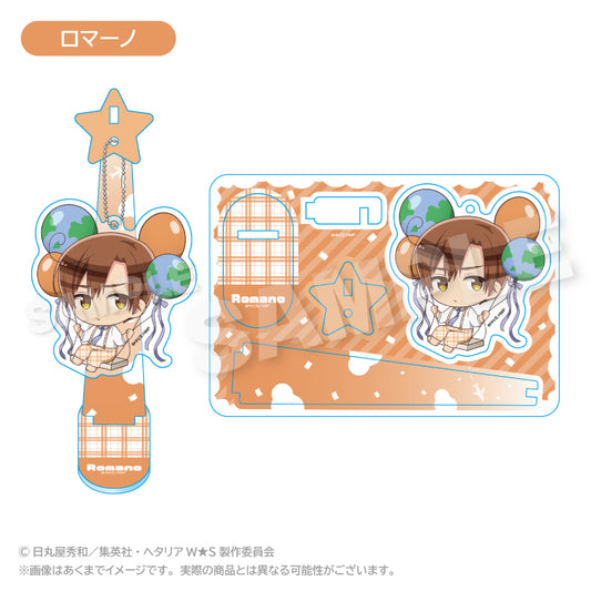 Hetalia World Stars Balunko Stand Keychain [Romano]