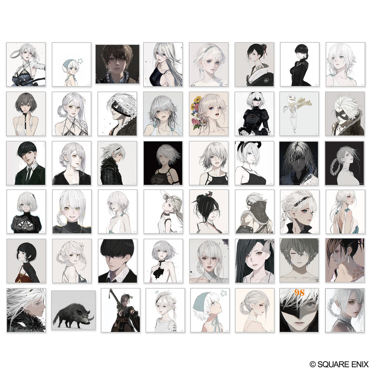 [FULL CASE] NieR Series (Vol. 2) Mini Shikishi Collection Illustration by D.K