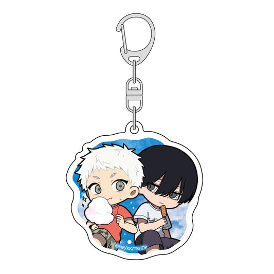 The Summer Hikaru Died Mini Chara Acrylic Keychain [Yoshiki & Hikaru - Summer B]