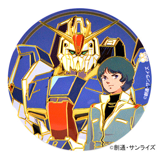 Mobile Suit Zeta Gundam Engraving Metal Art Magnet [Kamille & Zeta Gundam]