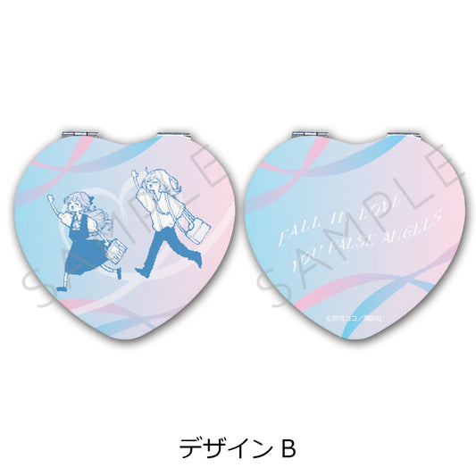Fall in Love, You False Angels Heart Compact Mirror [Design B]