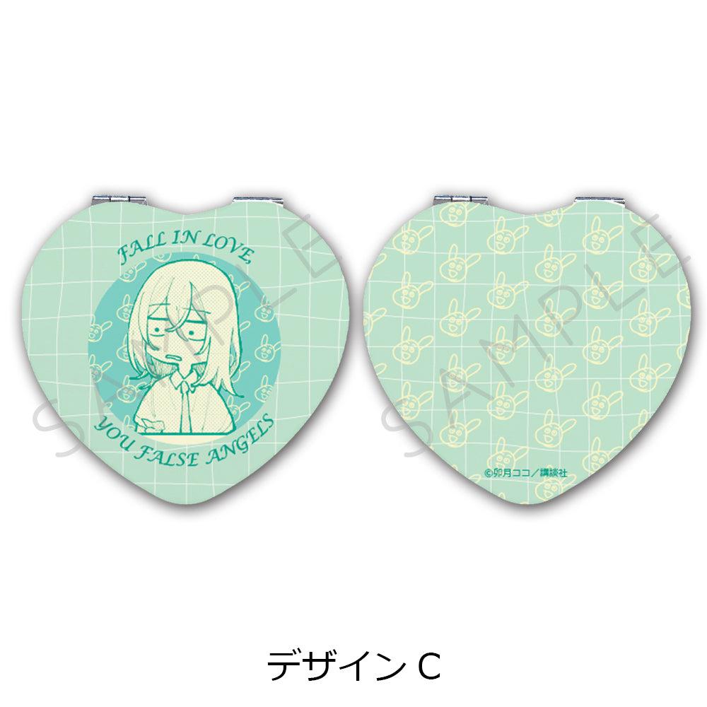 Fall in Love, You False Angels Heart Compact Mirror [Design C]