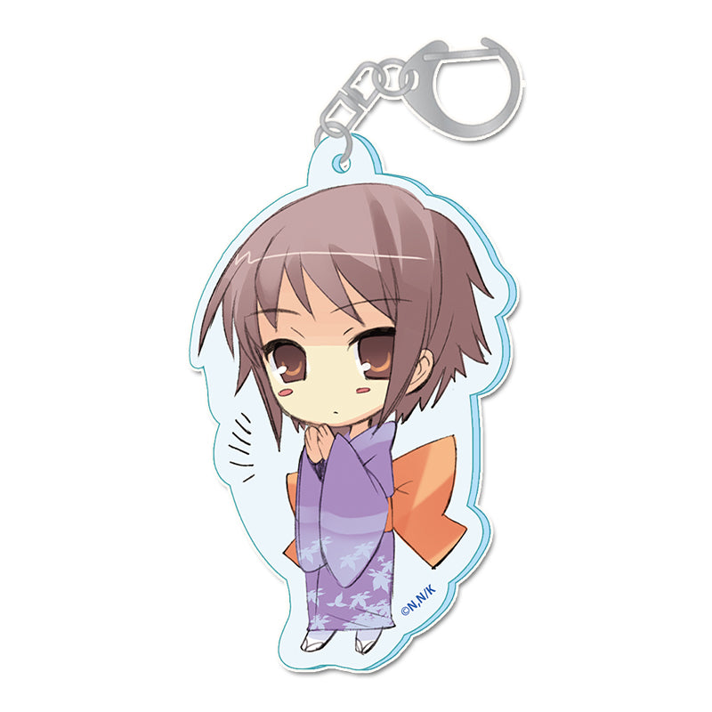 Haruhi Suzumiya Series Mini Character Acrylic Keychain [Yuki Nagato]