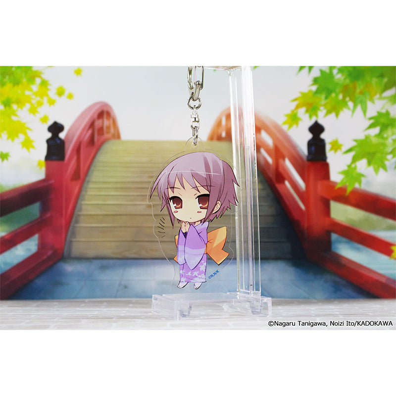 Haruhi Suzumiya Series Mini Character Acrylic Keychain [Yuki Nagato]