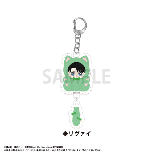 Attack on Titan Tapi-nyanko Purapura Acrylic Keychain [Levi Ackerman]