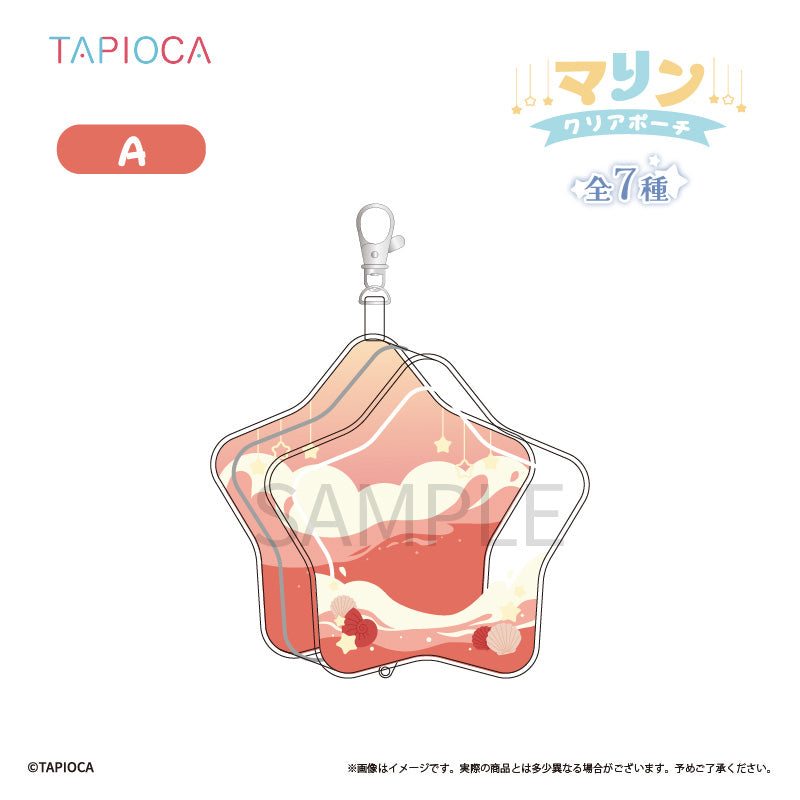 Tapioca Original Star-Shaped Marine Clear Pouch [Red]