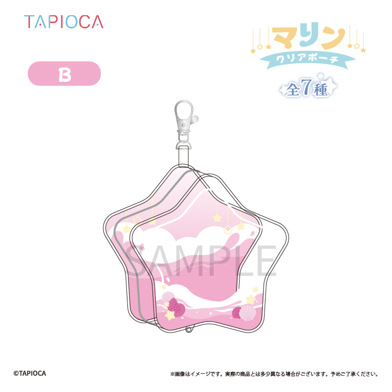 Tapioca Original Star-Shaped Marine Clear Pouch [Pink]