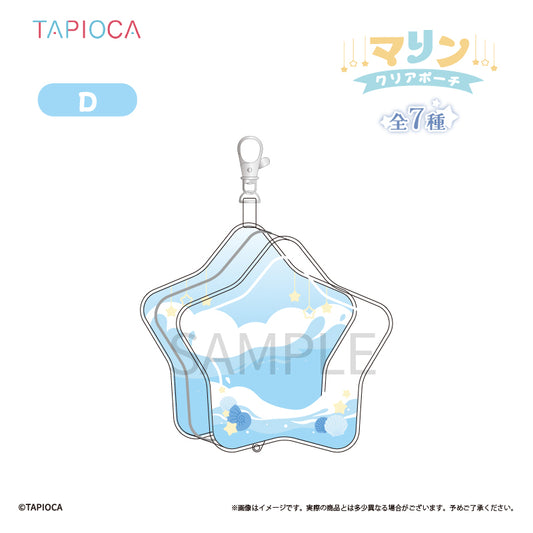 Tapioca Original Star-Shaped Marine Clear Pouch [Light Blue]