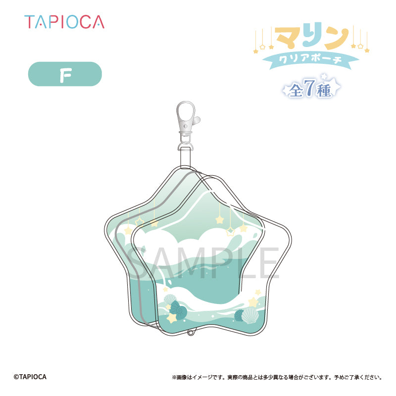 Tapioca Original Star-Shaped Marine Clear Pouch [Turquoise]