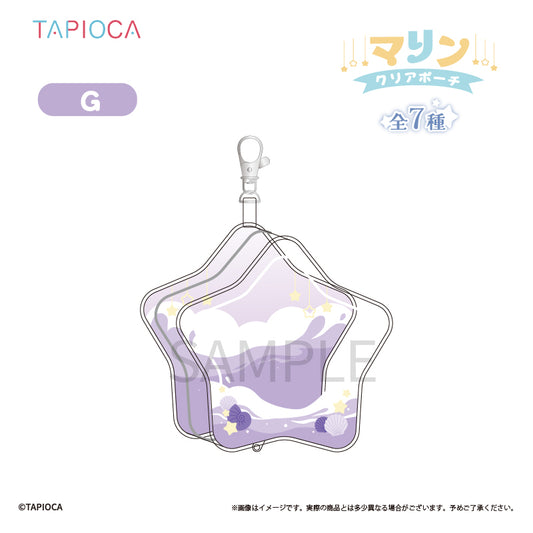 Tapioca Original Star-Shaped Marine Clear Pouch [Purple]