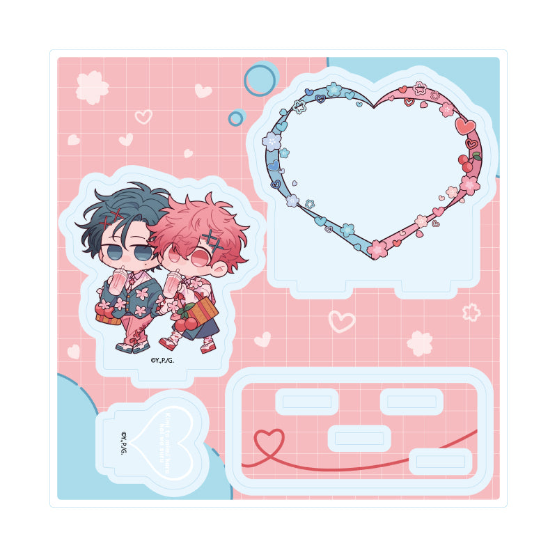 Kimi to Mimi kara Koi wo Suru Acrylic Stand Plate [Harukawa & Hinata]