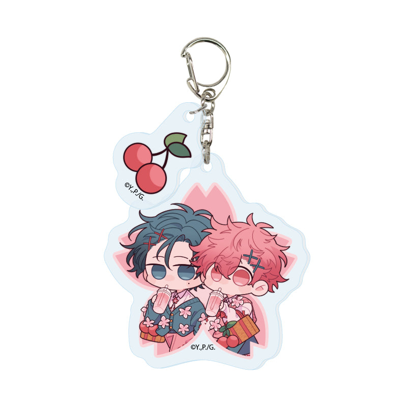 Kimi to Mimi kara Koi wo Suru Acrylic Keychain [Harukawa & Hinata]