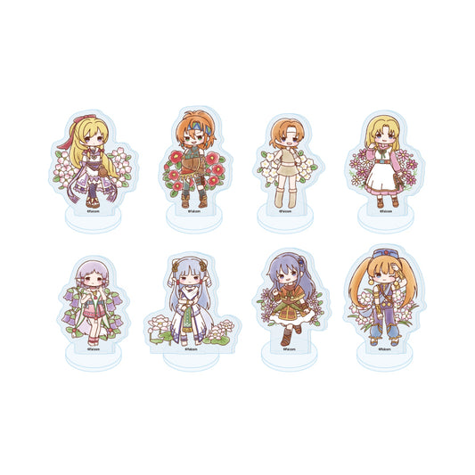 Falcom 45th Anniversary 05 Retro Art Illustration Trading Mini Acrylic Stand