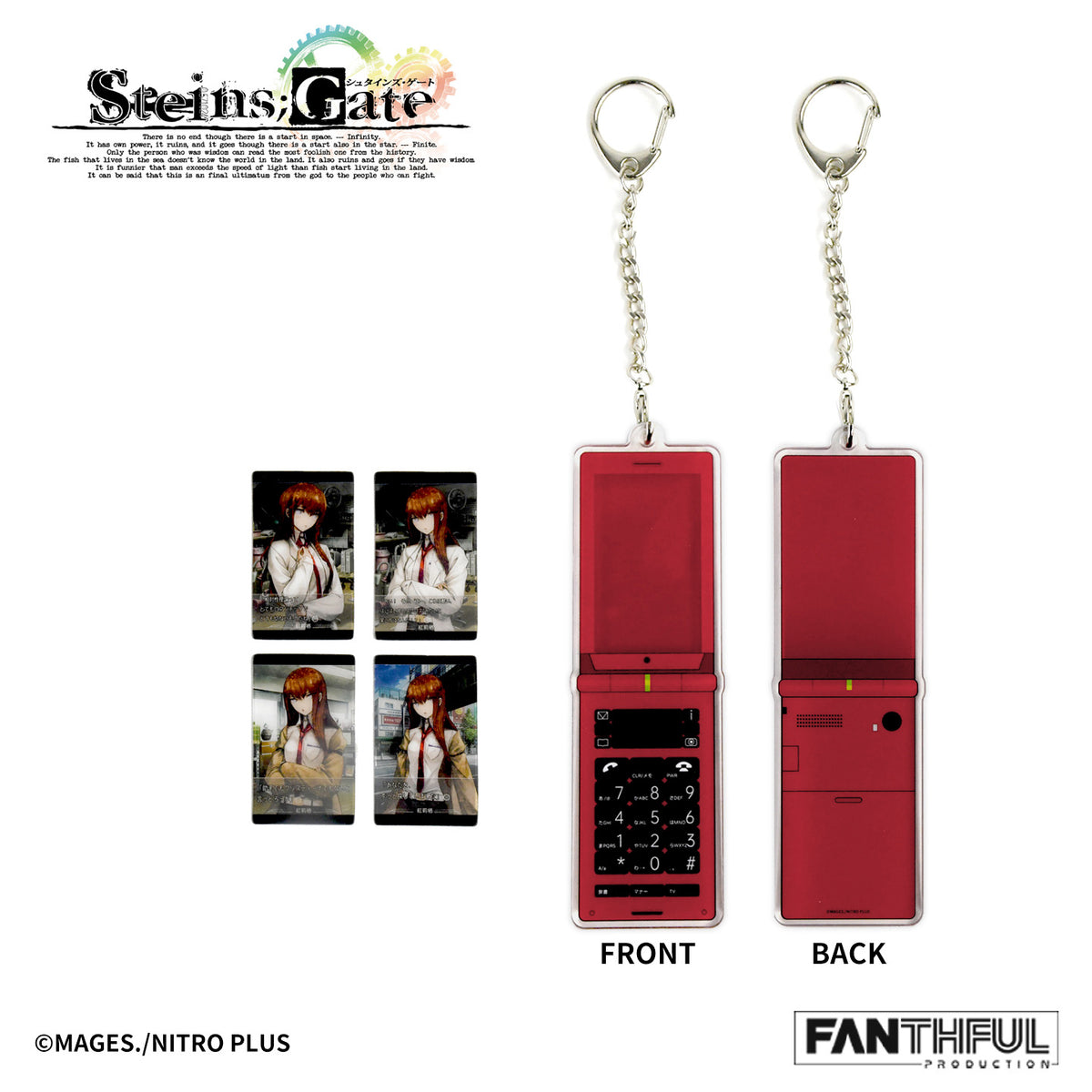 Fanthful STEINS;GATE Cellphone-Shaped Acrylic Keychain [Kurisu Makise]