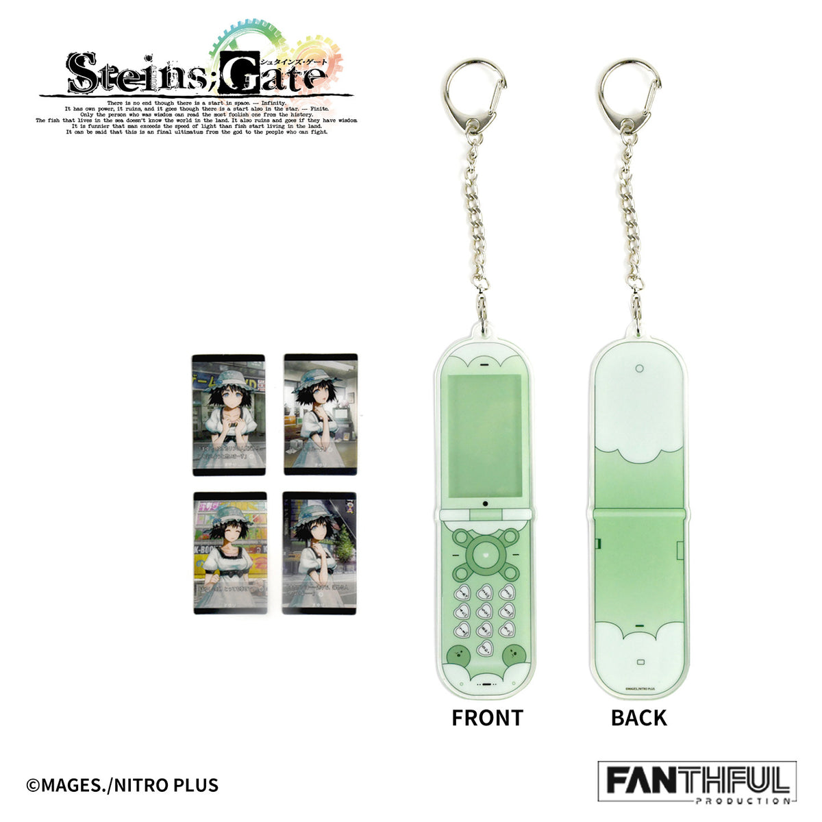 Fanthful STEINS;GATE Cellphone-Shaped Acrylic Keychain [Mayuri Shiina]