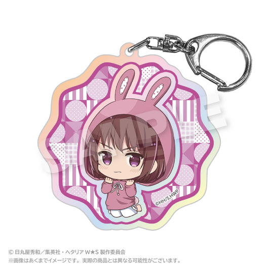 Hetalia World Stars (Animal Hoodie ver.) Holographic Keychain [Czech]