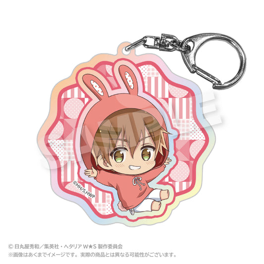 Hetalia World Stars (Animal Hoodie ver.) Holographic Keychain [Slovakia]