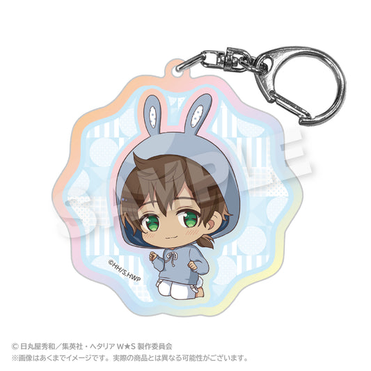 Hetalia World Stars (Animal Hoodie ver.) Holographic Keychain [Portugal]