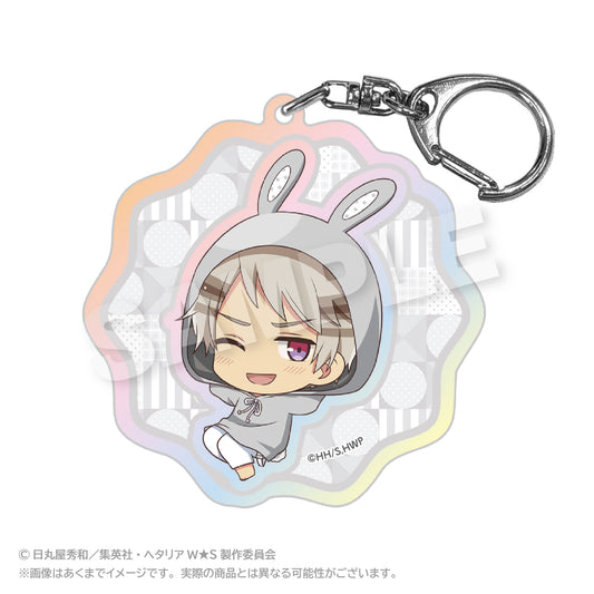 Hetalia World Stars (Animal Hoodie ver.) Holographic Keychain [Prussia]