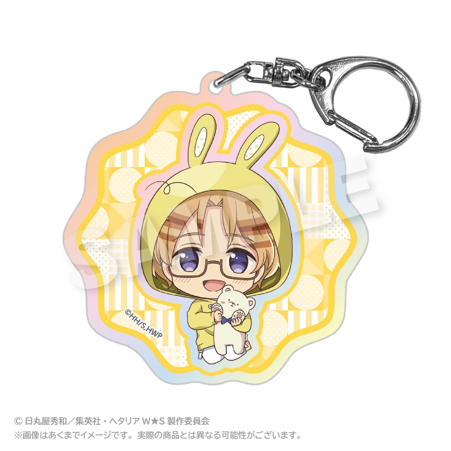 Hetalia World Stars (Animal Hoodie ver.) Holographic Keychain [Canada]