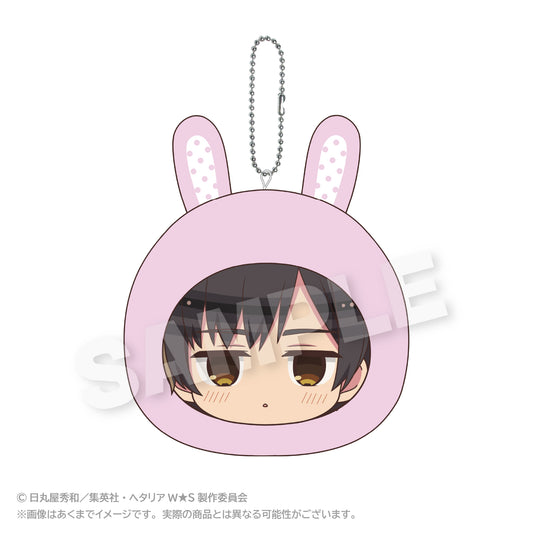 Hetalia World Stars (Animal Hoodie ver.) Marumates Cushion Keychain [Japan]