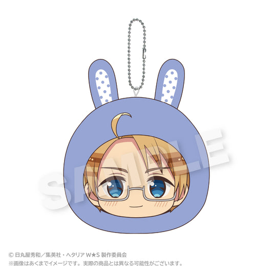 Hetalia World Stars (Animal Hoodie ver.) Marumates Cushion Keychain [USA]