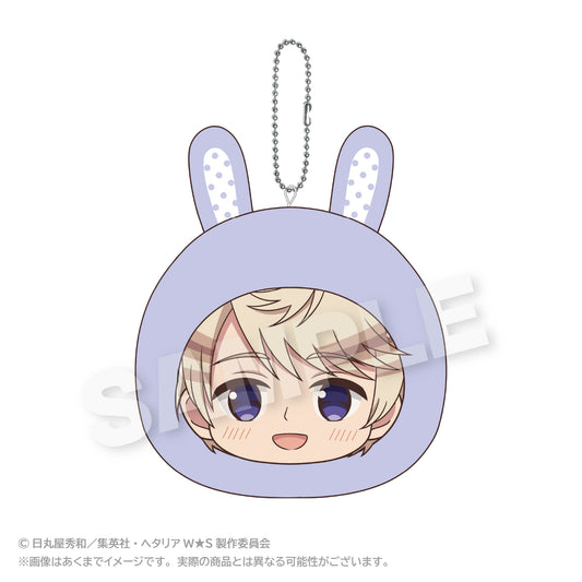Hetalia World Stars (Animal Hoodie ver.) Marumates Cushion Keychain [Russia]