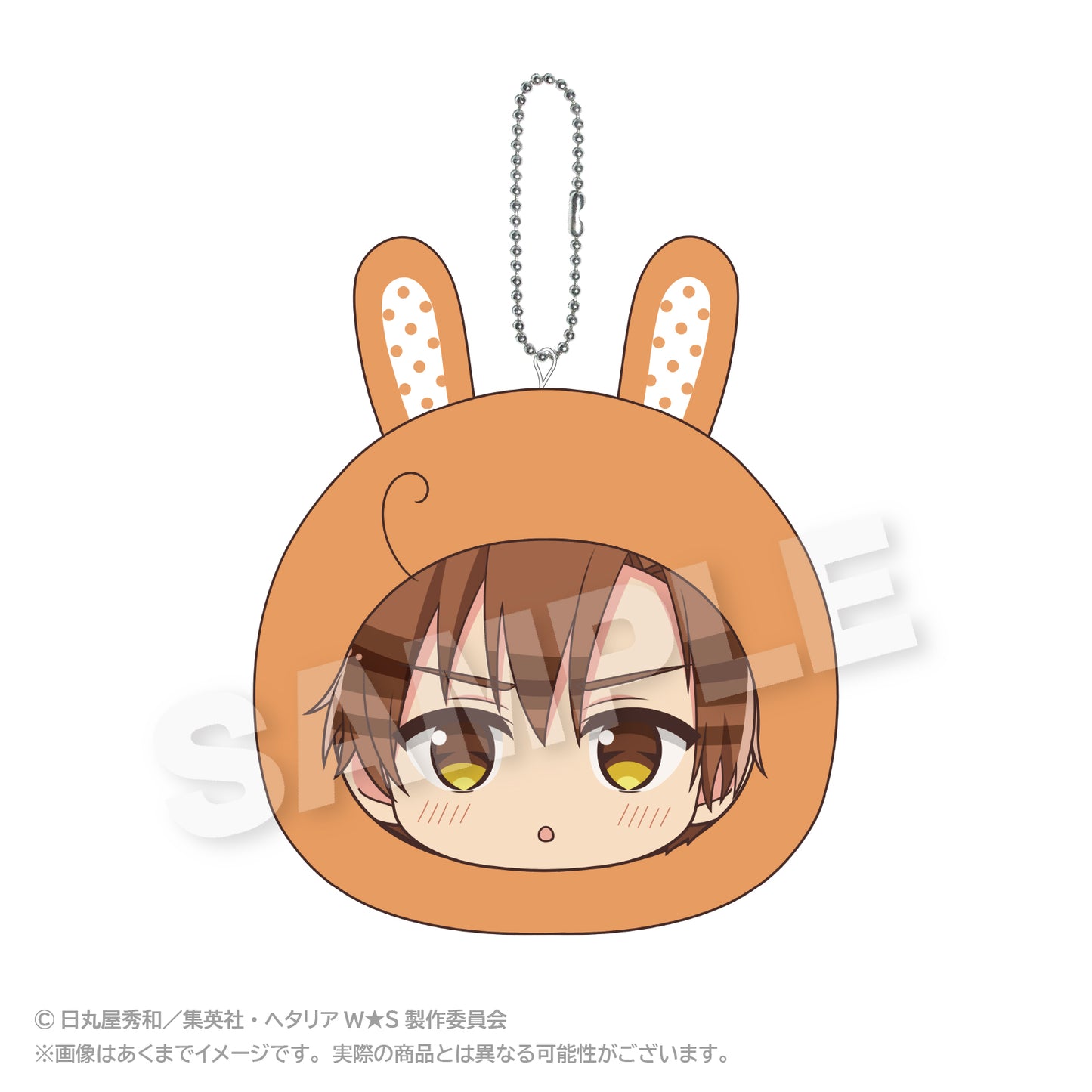 Hetalia World Stars (Animal Hoodie ver.) Marumates Cushion Keychain [Romano]