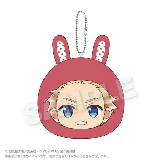 Hetalia World Stars (Animal Hoodie ver.) Marumates Cushion Keychain [Denmark]