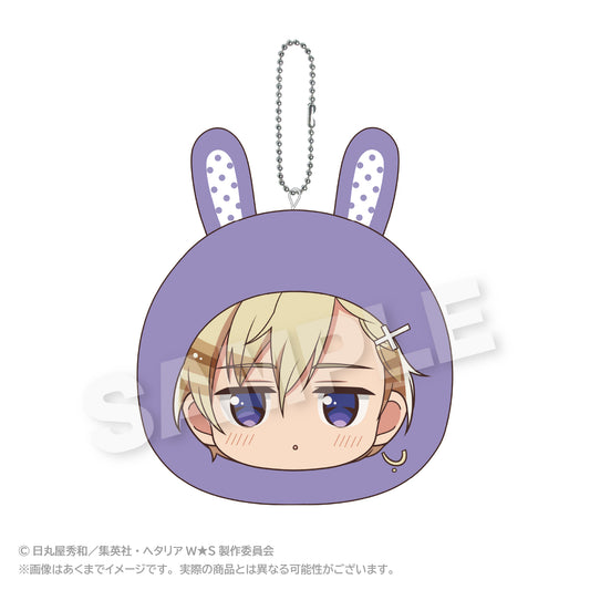Hetalia World Stars (Animal Hoodie ver.) Marumates Cushion Keychain [Norway]