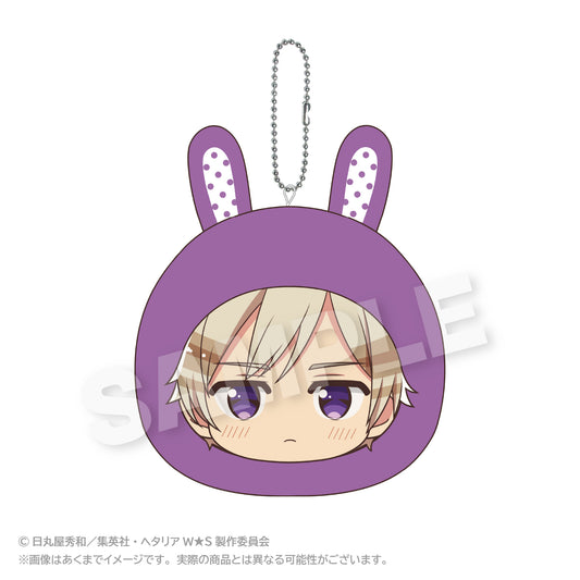 Hetalia World Stars (Animal Hoodie ver.) Marumates Cushion Keychain [Iceland]