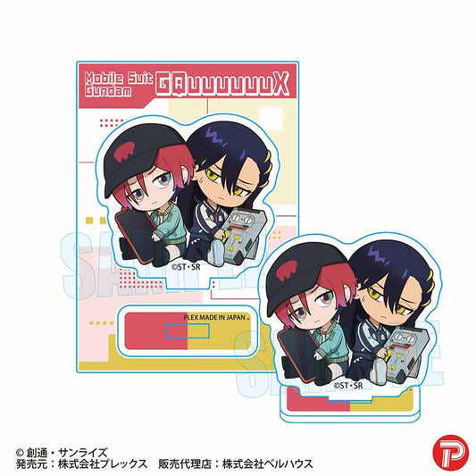 Mobile Suit Gundam "GQuuuuuuX" GyuGyutto Mini Acrylic Stand [MACHU & Nyaan]