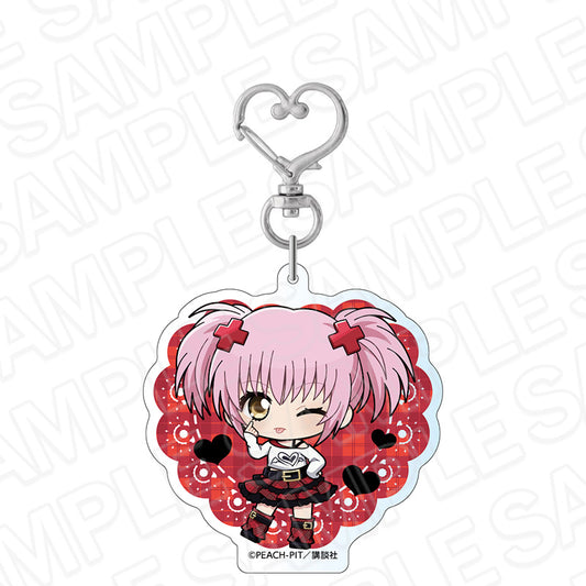 Shugo Chara! Hologram Plaid Style Deformed ver. Acrylic Keychain [Hinamori Amu]