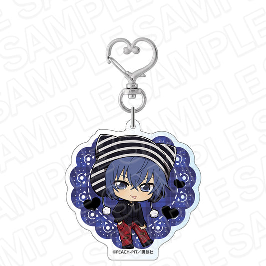 Shugo Chara! Hologram Plaid Style Deformed ver. Acrylic Keychain [Tsukiyomi Ikuto]