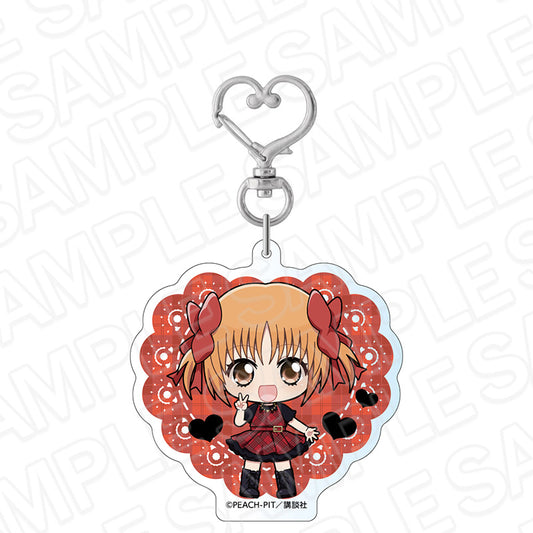 Shugo Chara! Hologram Plaid Style Deformed ver. Acrylic Keychain [Yuiki Yaya]