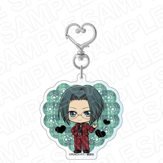 Shugo Chara! Hologram Plaid Style Deformed ver. Acrylic Keychain [Sanjo Kairi]