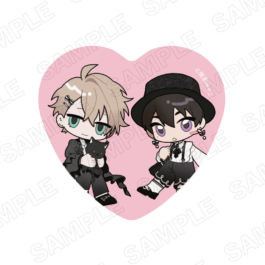 Black Sheep (Black & Pink ver.) Heart Can Badge (Set of 2)