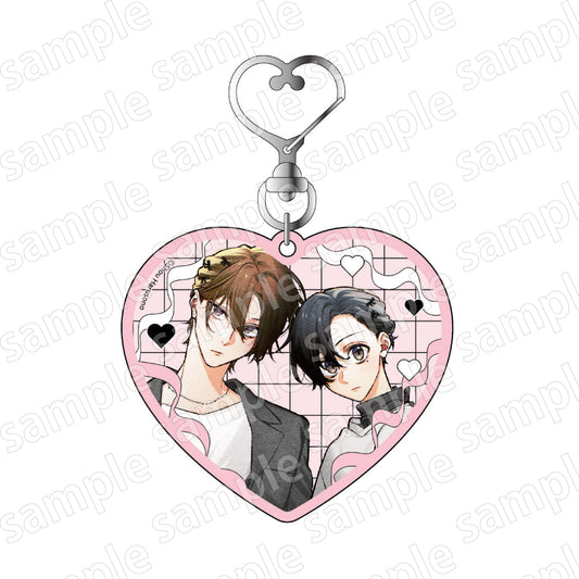 Sasaki and Miyano (Black & Pink ver.) Acrylic Keychain