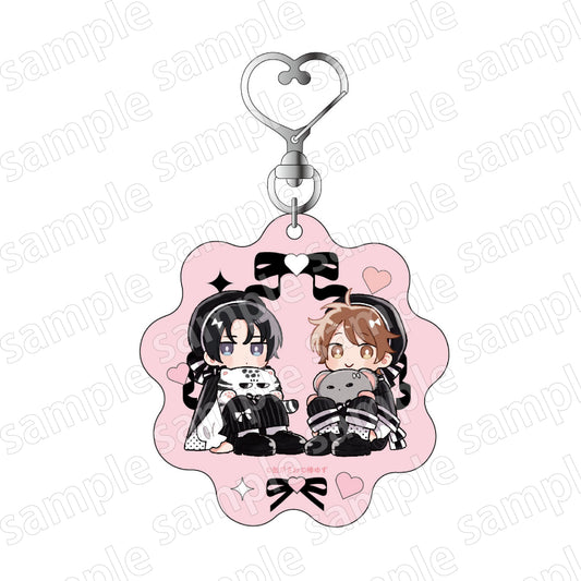 Minato's Laundromat (Black & Pink ver.) Deformed Acrylic Keychain