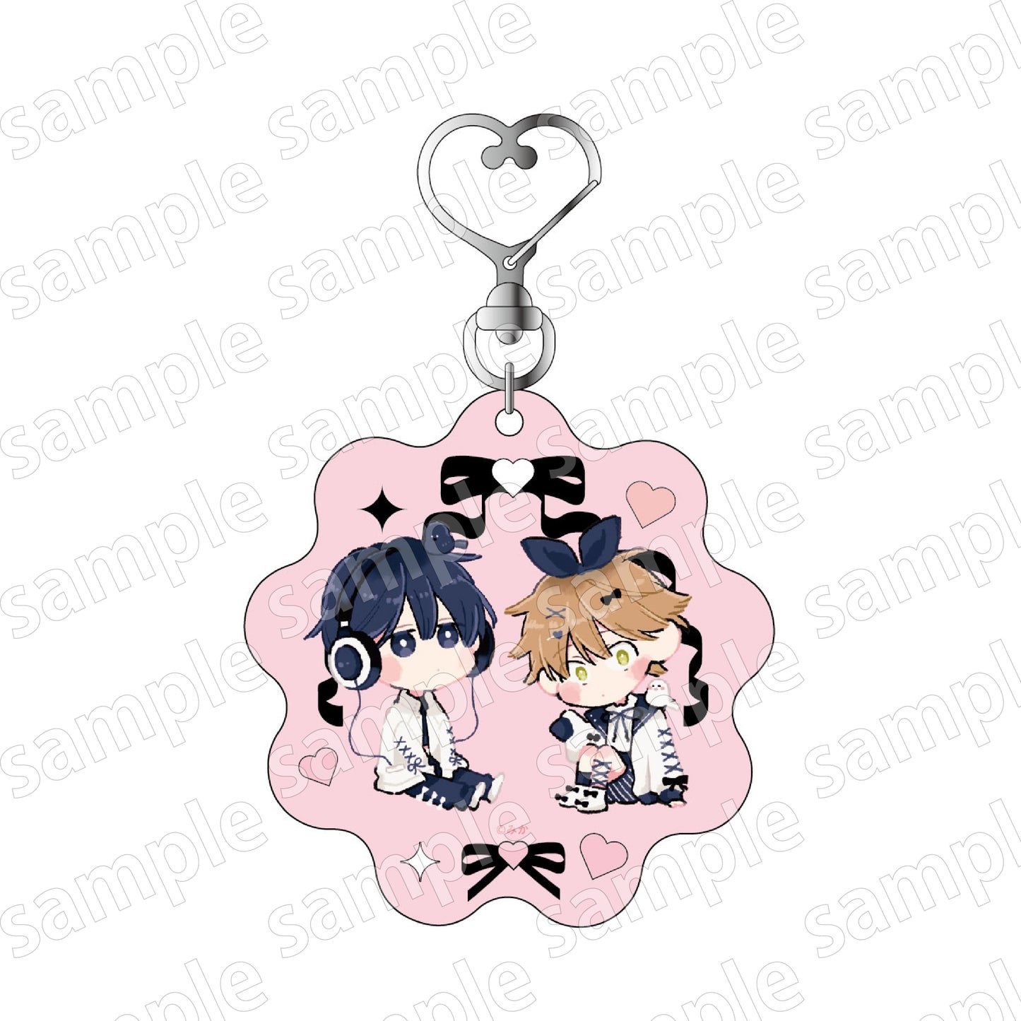 I Cannot Reach You (Black & Pink ver.) Deformed Acrylic Keychain